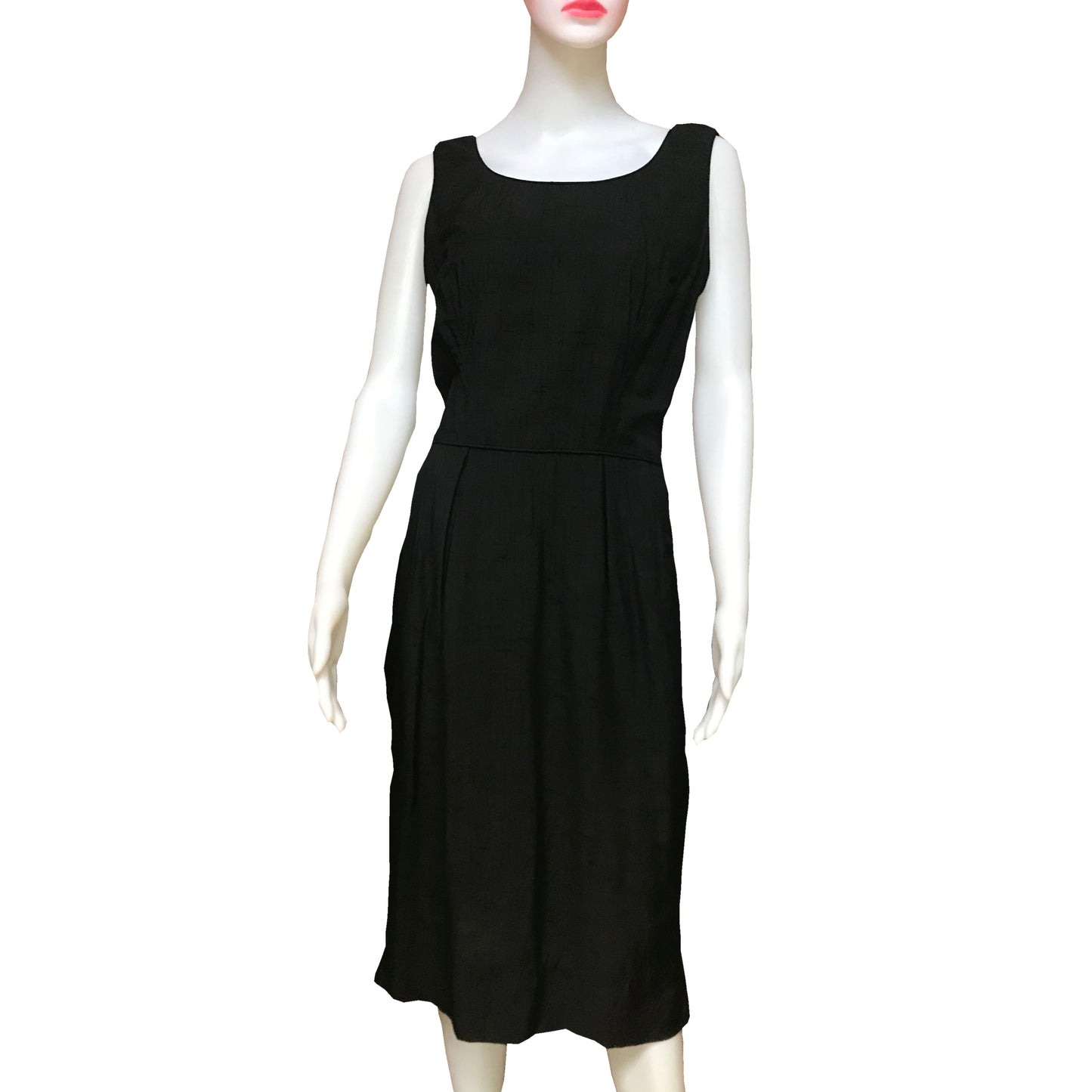 Vintage 1960s Abe Schrader Black Wiggle Dress