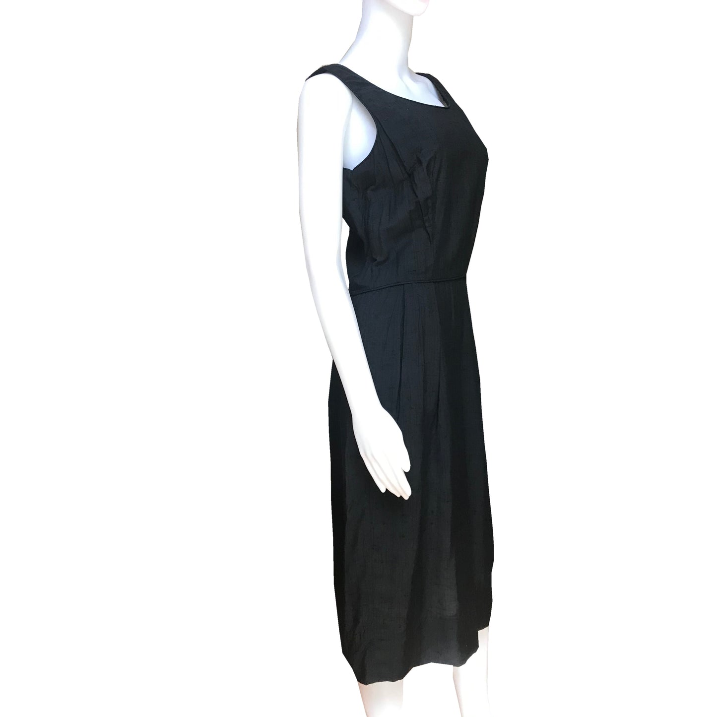 Vintage 1960s Abe Schrader Black Wiggle Dress