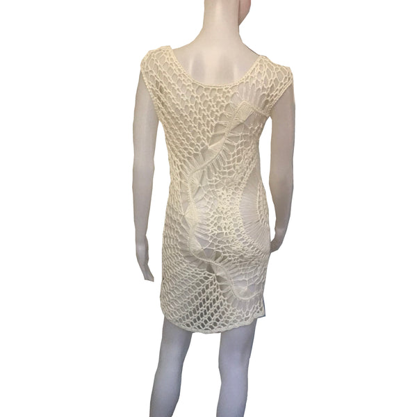 Vintage 1960s Hand-Crocheted Tank Dress