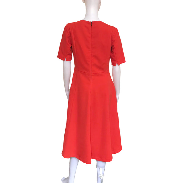 Vintage 1960s Orange A-Line Mod Dress