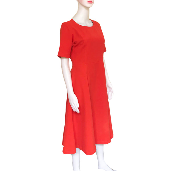 Vintage 1960s Orange A-Line Mod Dress