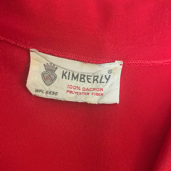 Vintage 1960s Kimberly Bright Orange Knit Suit