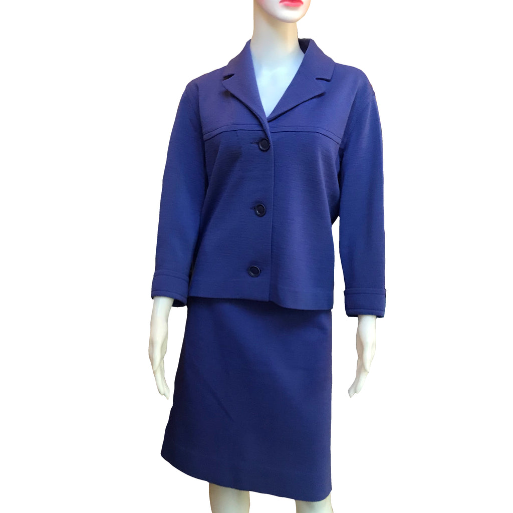Vintage 1960s Shillito's Periwinkle Blue Skirt Suit