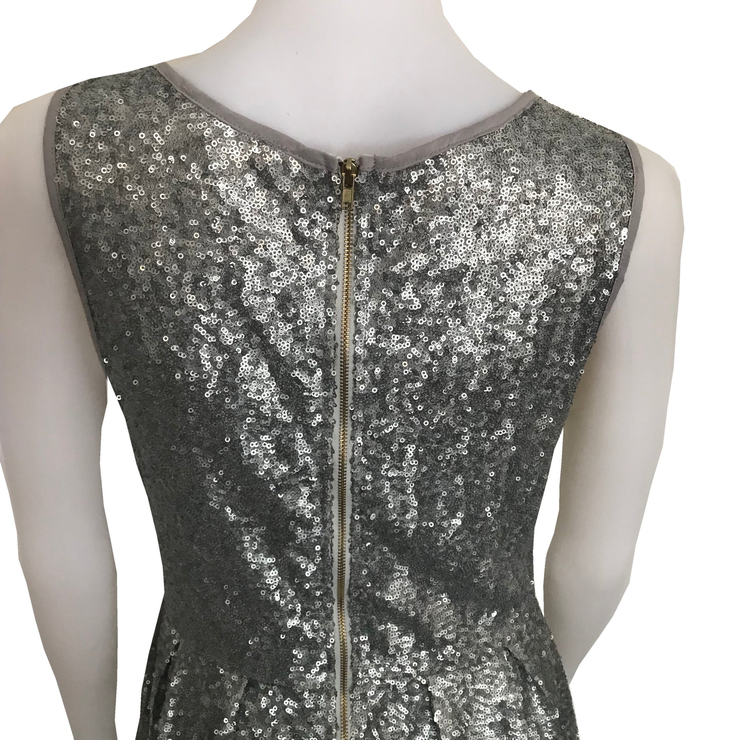 Vintage 1990s Silver Sequined Skater Style Dress