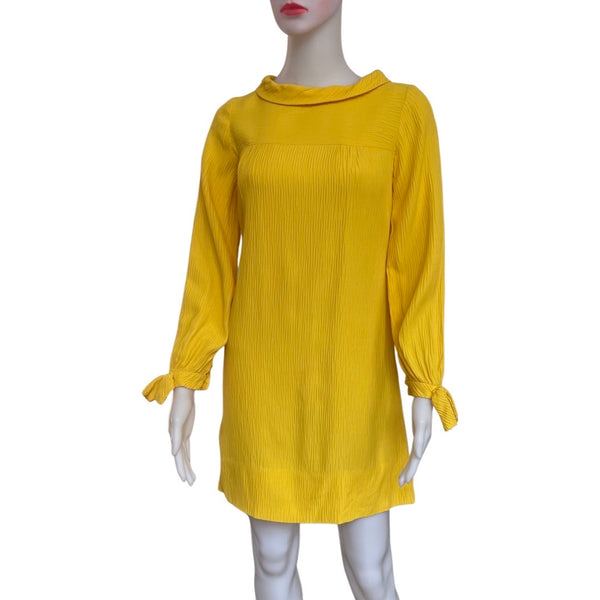 Vintage 1960s Mod Yellow Handmade Dress