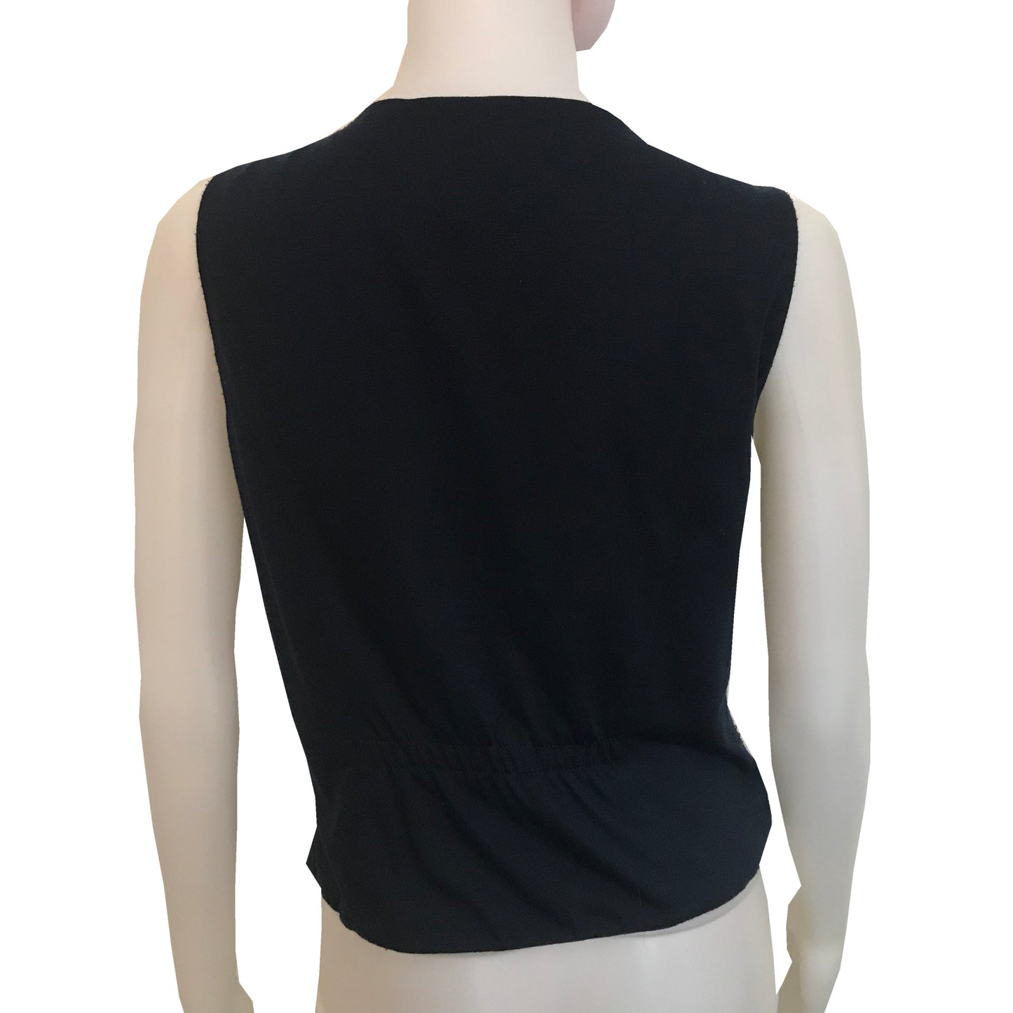 Vintage 1970s Navy Blue Sequined Disco Vest