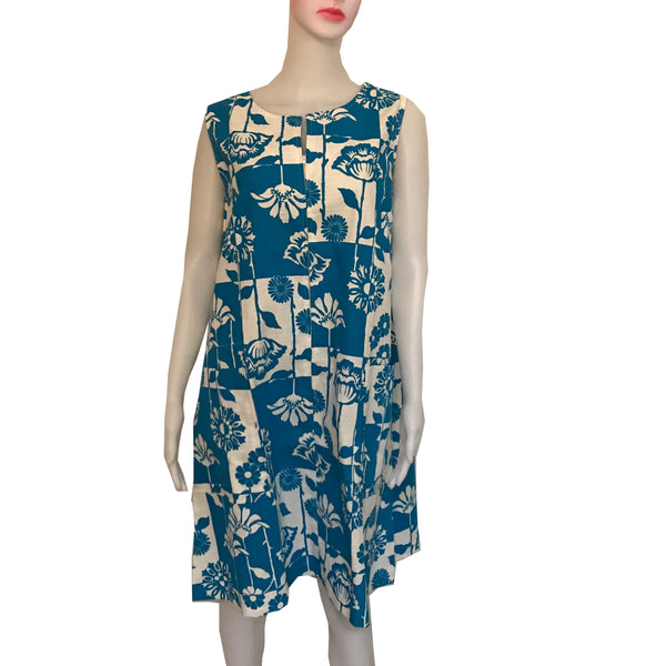Vintage 1960s Floral Go-Ins Mod Sleeveless Shift Dress