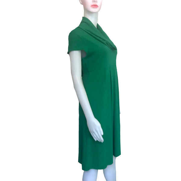 Vintage 1960s Green Cap Sleeve Dress