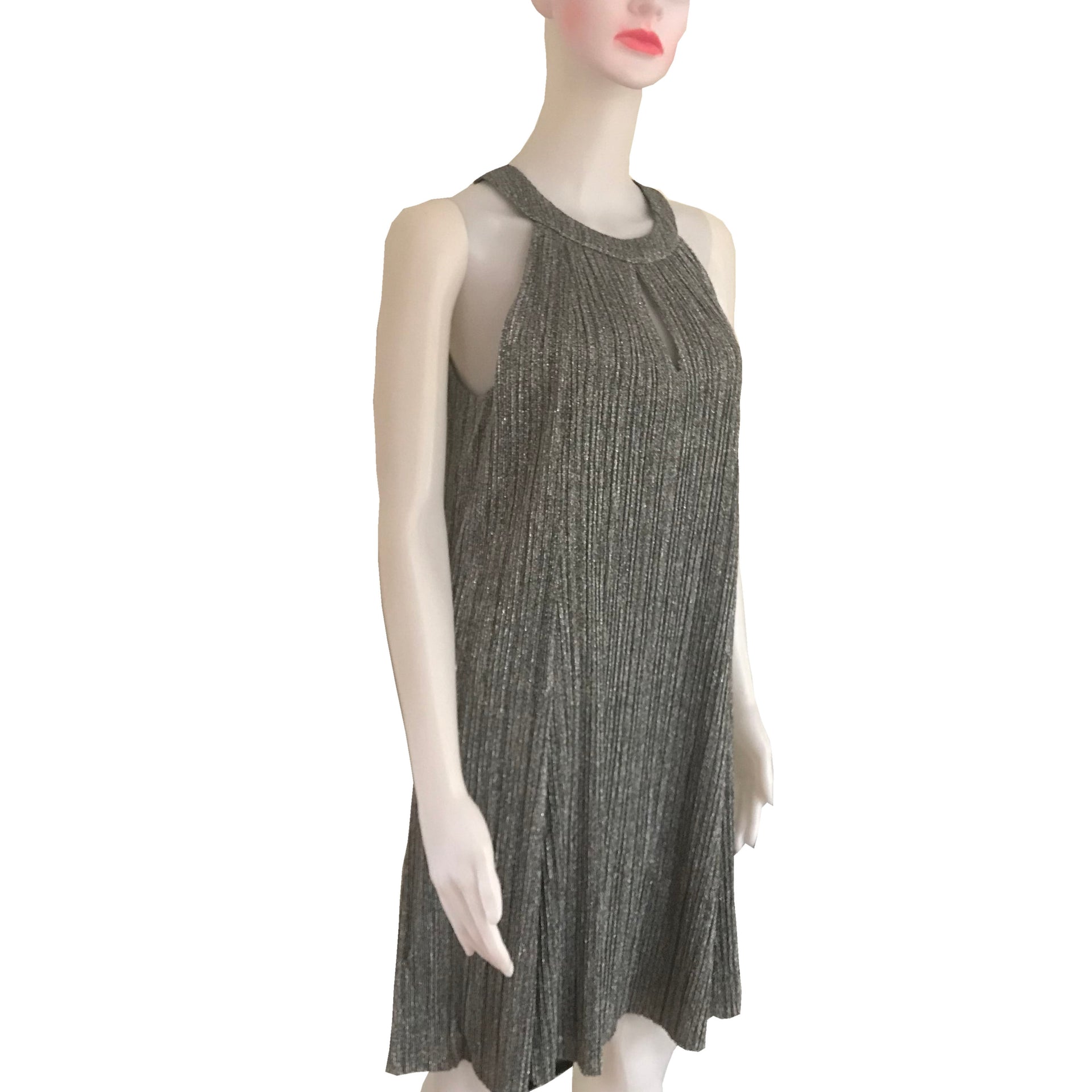 silver trapeze dress Aidan Mattox by Adrianna Papell Women's Beaded Flutter Sleeve Trapeze,  Silver at Amazon Women's Clothing store