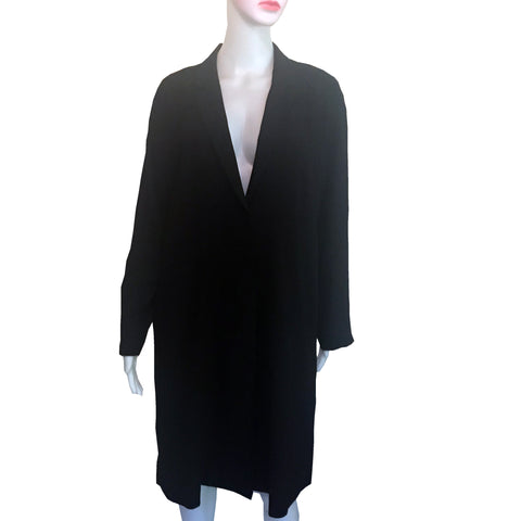 Vintage 1960s Black Pleated Spring Coat