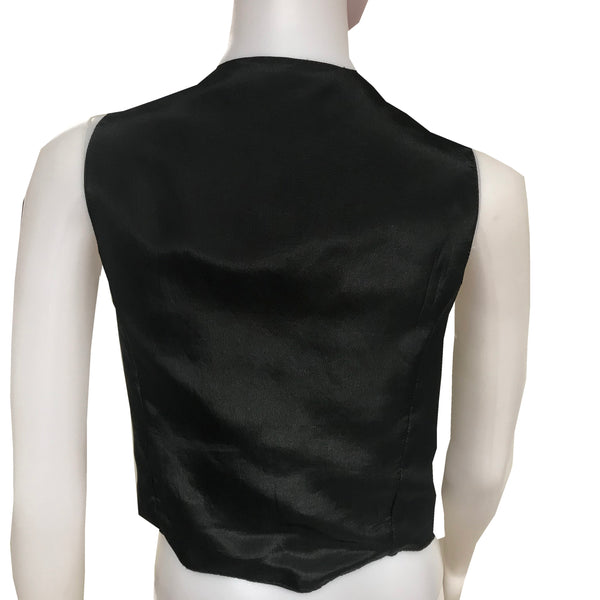 Vintage 1970s Black Velvet Sequined Vest