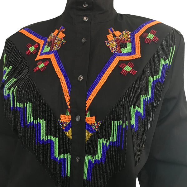 Vintage 1980s Beaded Fringe Western Shirt – Shop Stylaphile Vintage