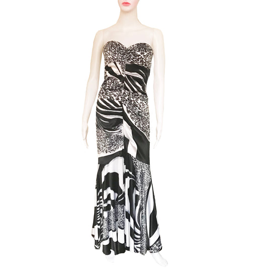 Vintage 1990s Cache Animal Print Maxi Dress