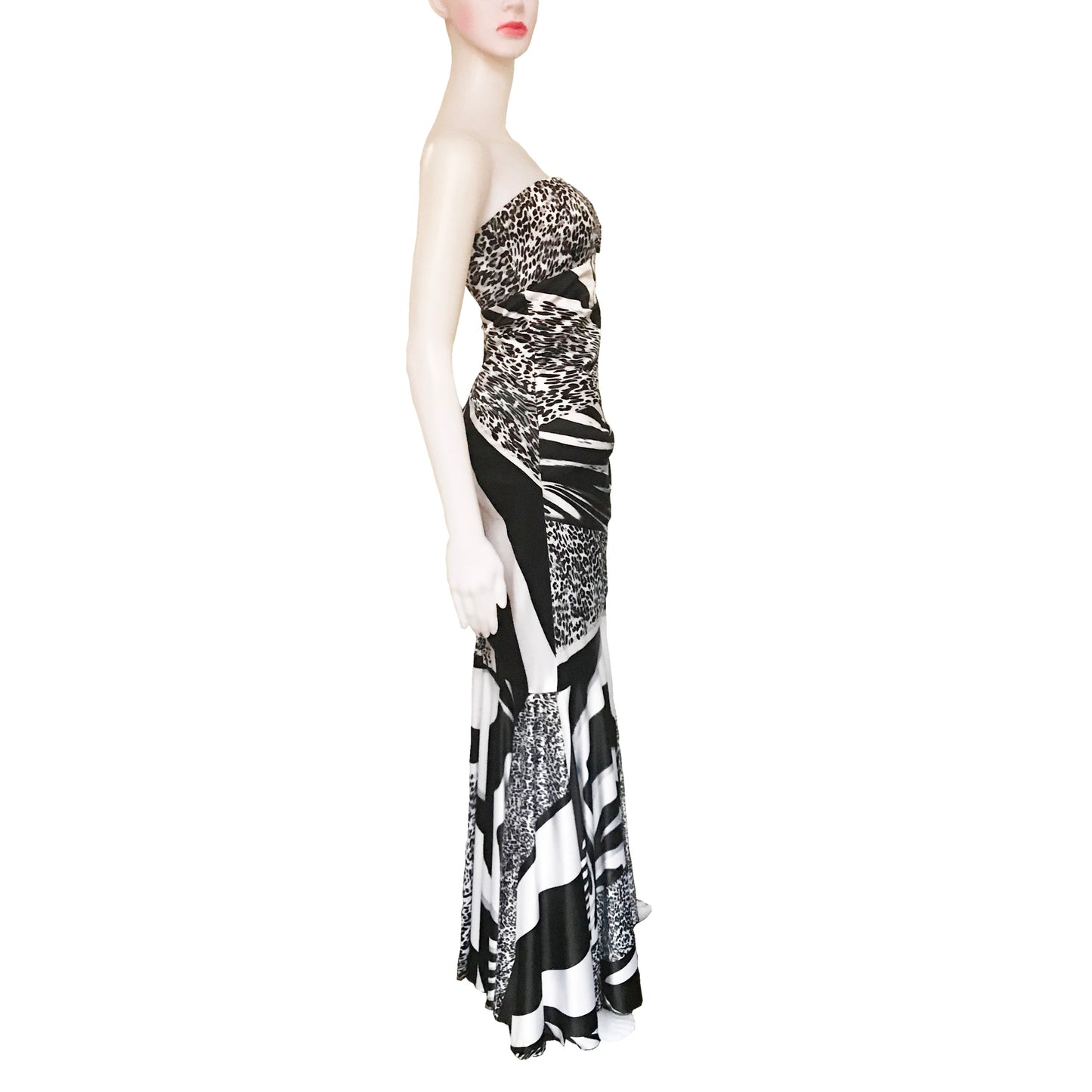 Vintage 1990s Cache Animal Print Maxi Dress