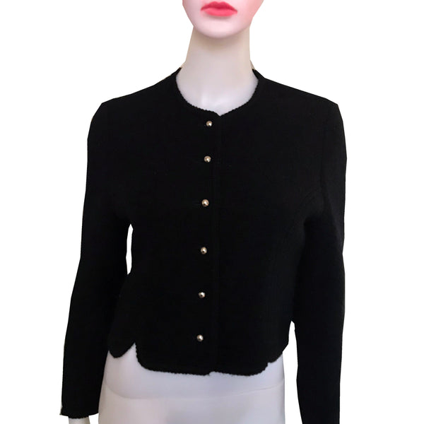 Vintage 1950s Hand Made Black Wool Jacket – Shop Stylaphile Vintage