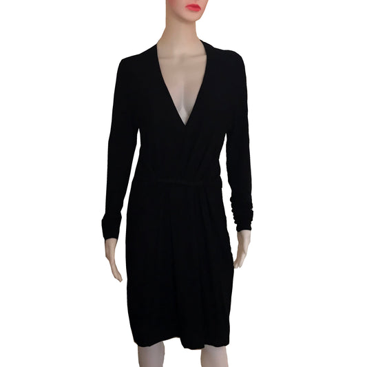 Vintage 1990s Donna Karan Black Jersey Dress