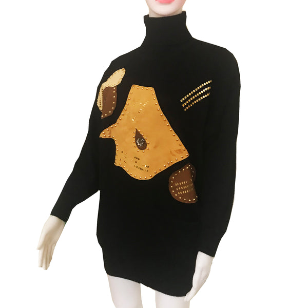 Vintage 1980s Forenza Oversized Turtleneck Sweater