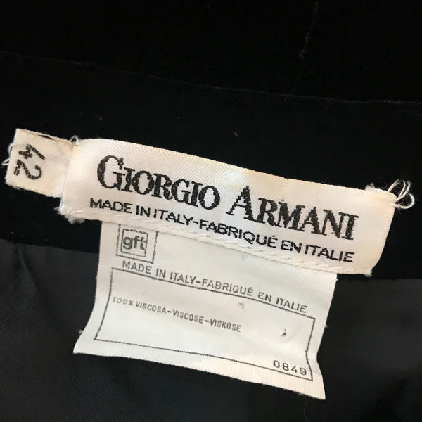 Vintage 1980s Giorgio Armani Velvet Skirt