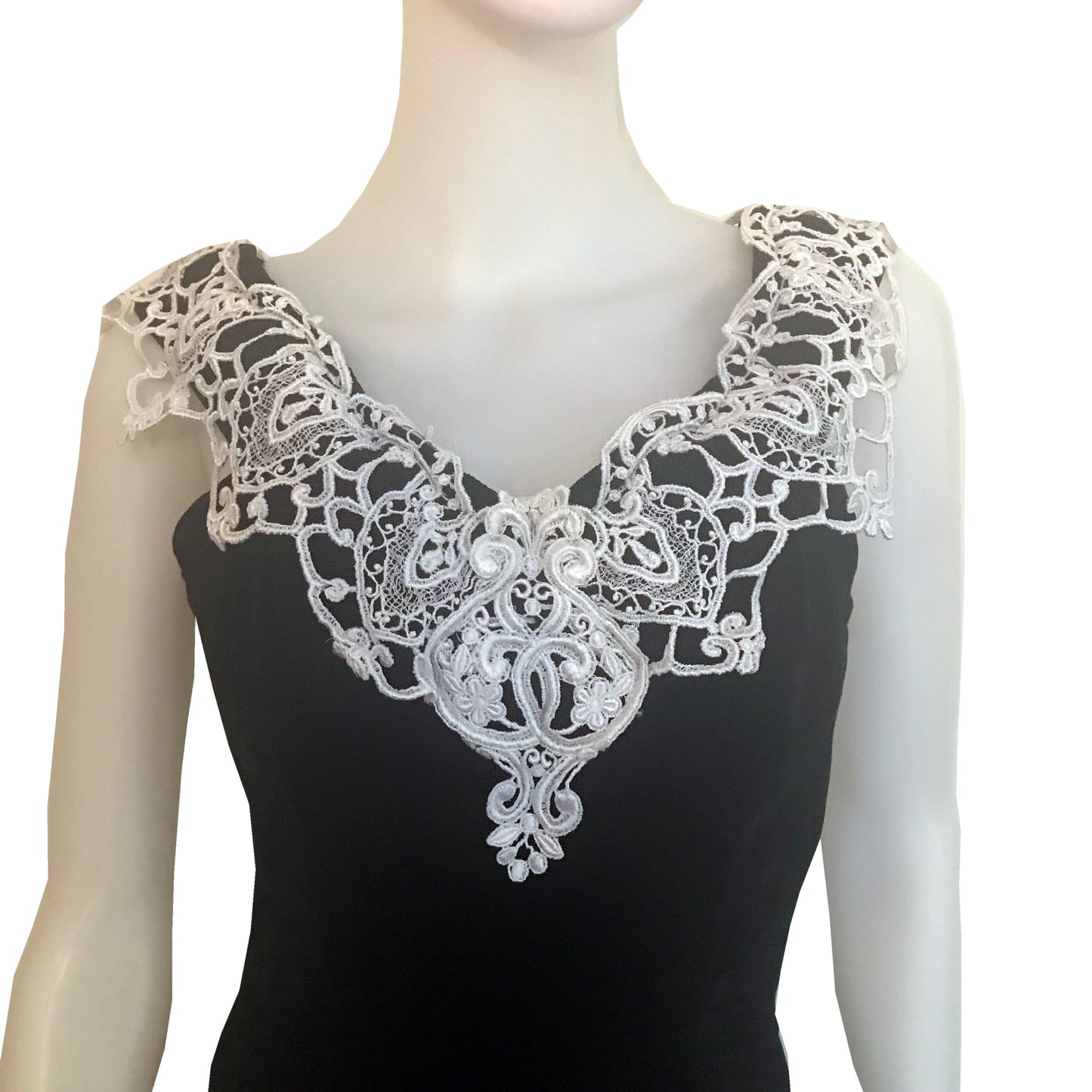 Vintage 1980s Gunne Sax Black Velvet Formal Dress