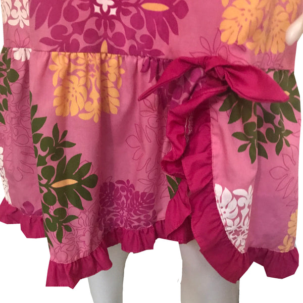 Vintage 1960s Hawaiian Floral Shift Dress