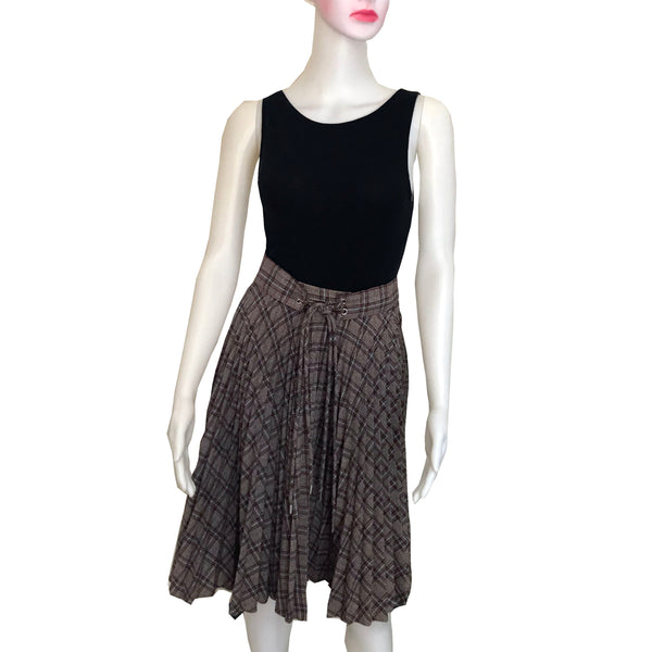 Vintage 1960s Peck & Peck Pleated Plaid Skirt With Tie Belt – Shop ...