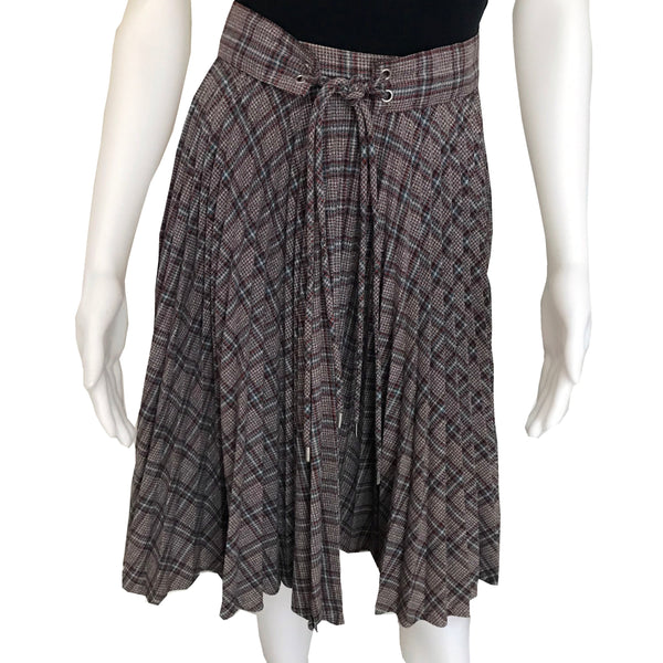 Vintage 1960s Peck & Peck Pleated Plaid Skirt