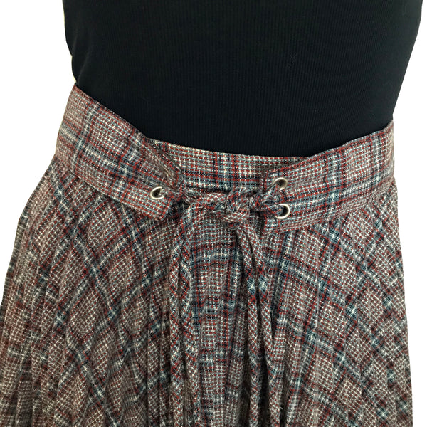 Vintage 1960s Peck & Peck Pleated Plaid Skirt