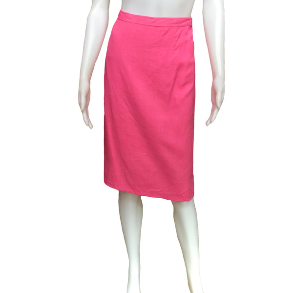 Vintage 1960s Ilsa Engel Hot Pink Linen Skirt Suit