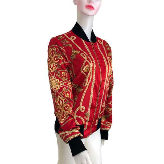 Vintage 1990s Satin Bomber Jacket