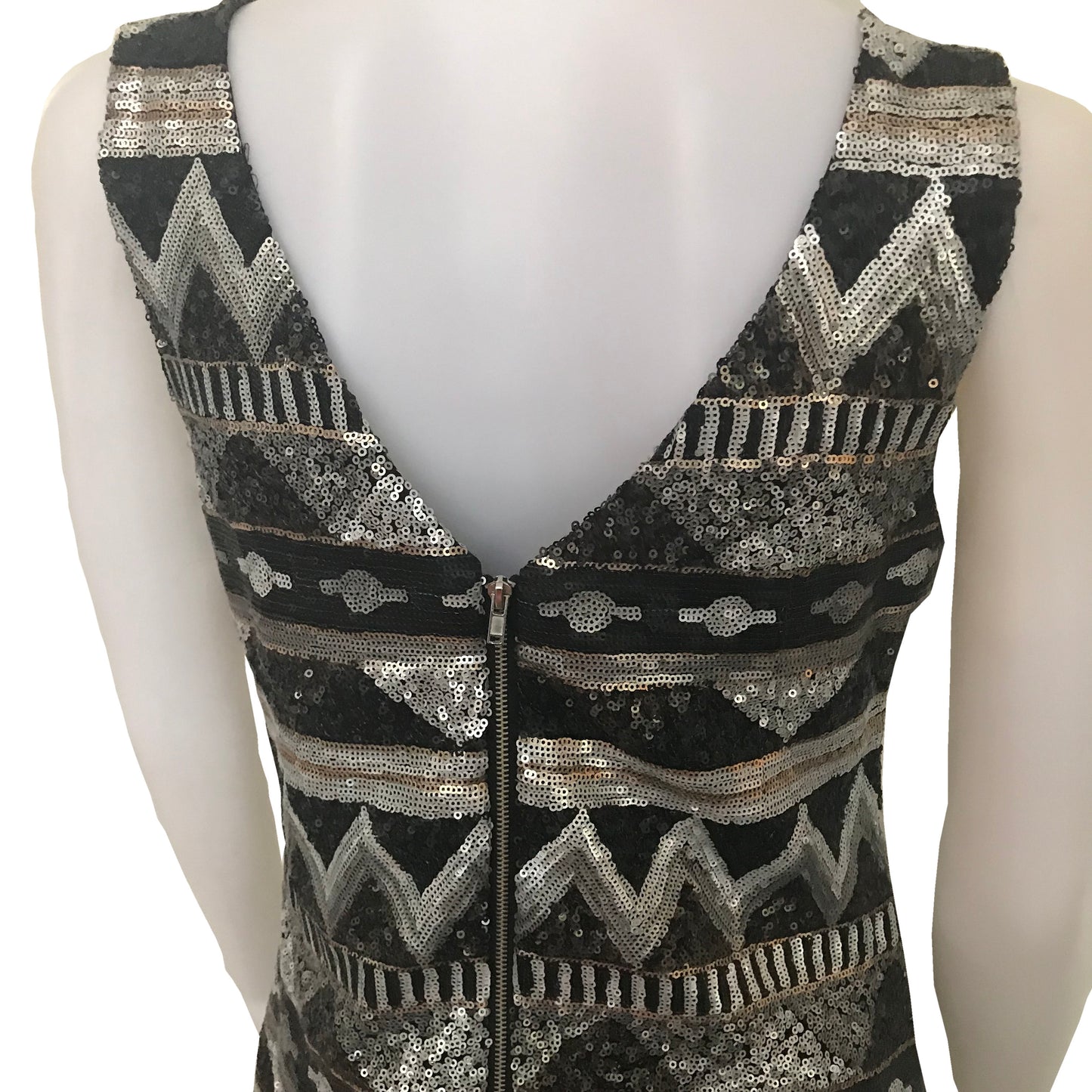 Vintage 1990s Sequined Abstract Print Mini-Dress