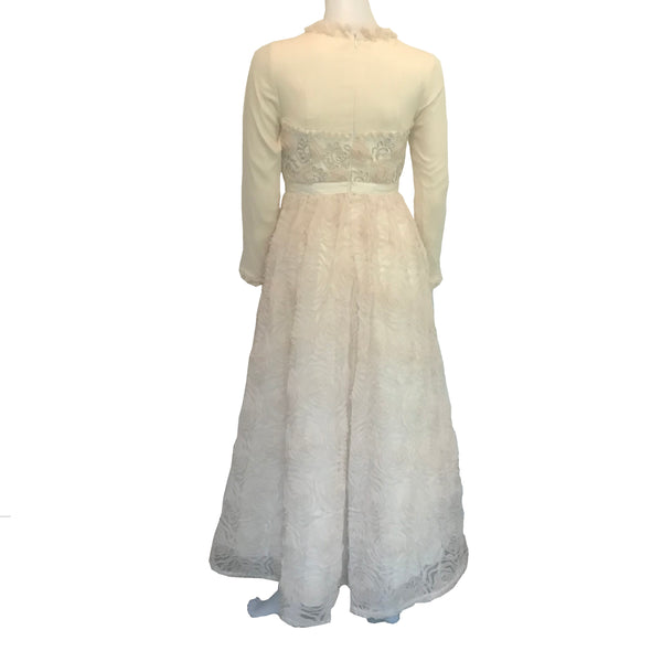 Vintage 1970s Antique White Wedding/Formal Dress
