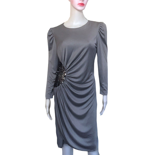 Vintage 1970s Silver Disco Dress