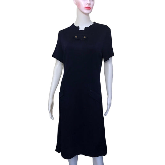 Vintage 1960s Berkshire B-Tween Mod Navy Dress