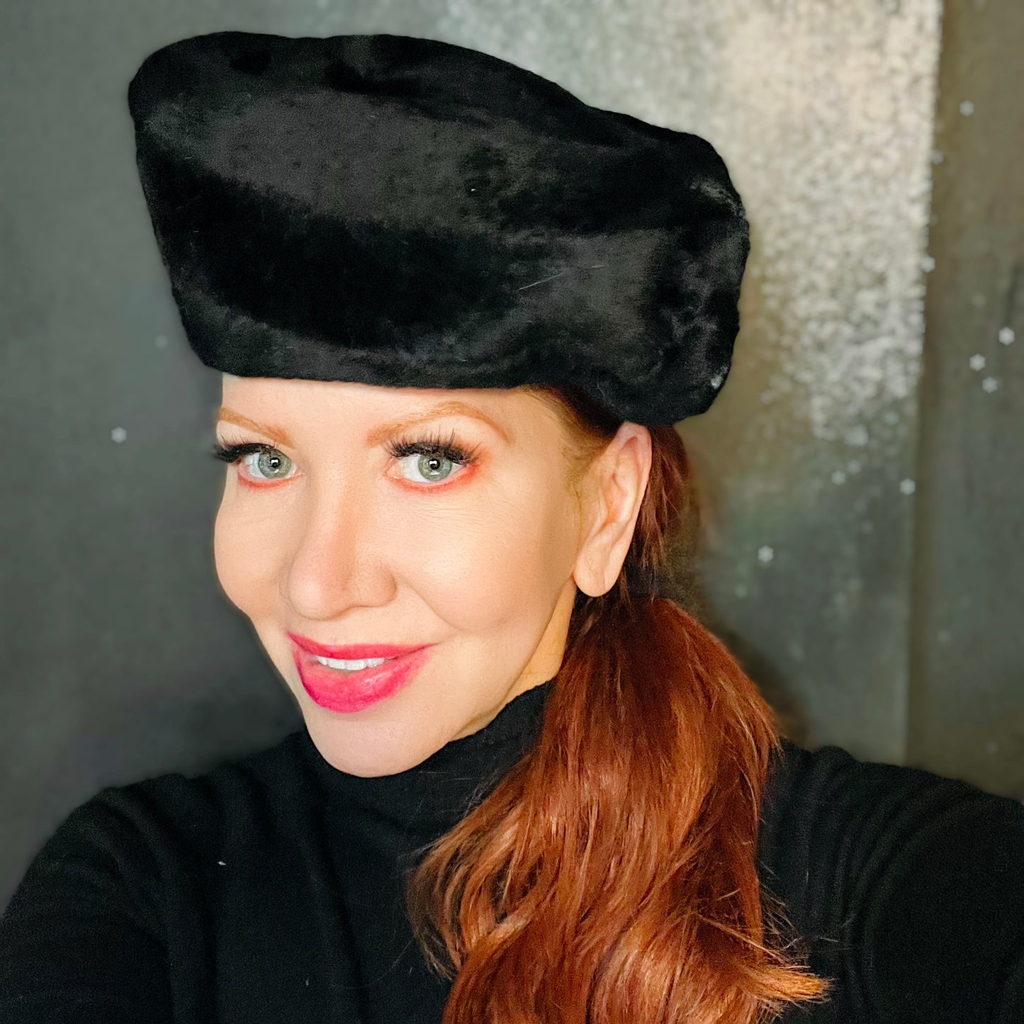 Vintage 1960s Michael Terres Black Felt Hat