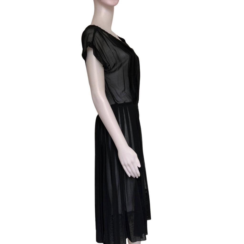 Rare Vintage 1950s R&K Originals Pleated Black Dress – Shop