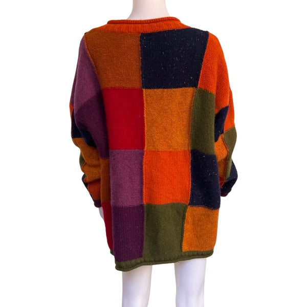 Vintage 1980s Esprit Color Block Sweater/Sweater Dress