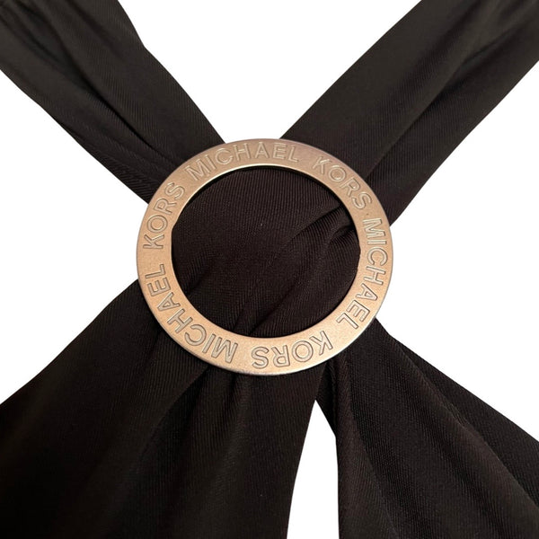 Y2K Michael Kors Black Swing Dress With Circle Logo