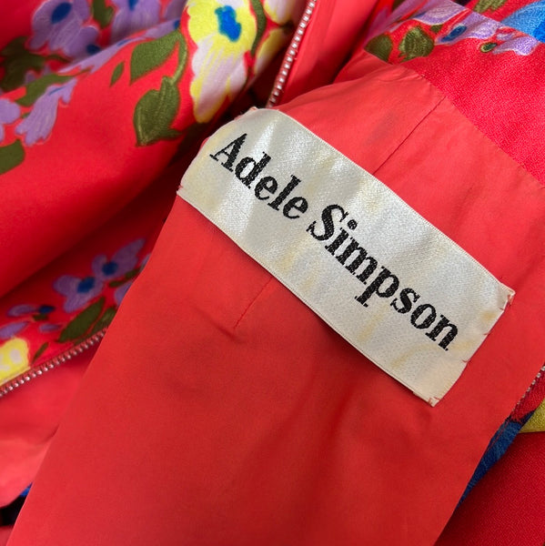 Vintage 1960s Adele Simpson Maxi Dress