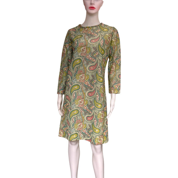 Vintage 1960s Paisley Mod Dress