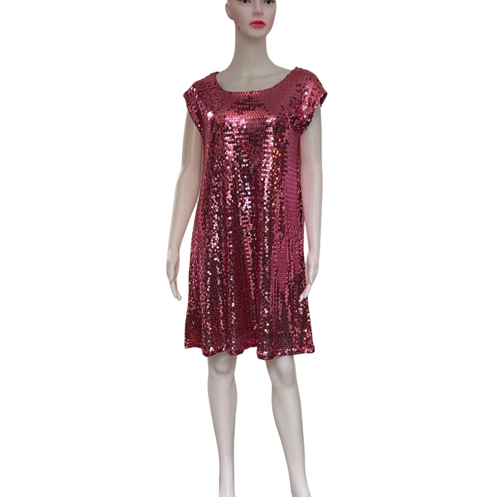 Rare Vintage Y2K Isaac Mizrahi Pink Sequin Dress