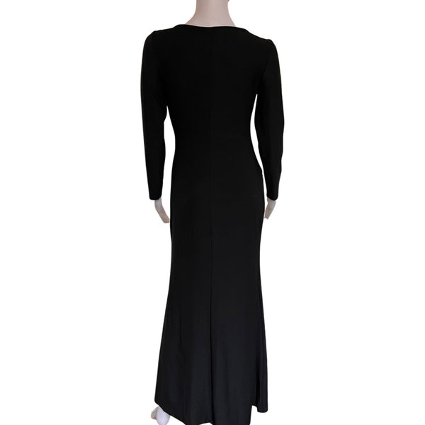 Vintage 1990s Goth Style Grommeted Maxi Dress