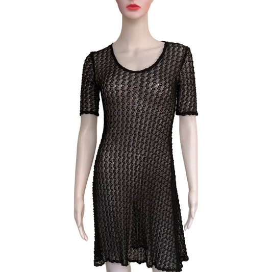 Vintage 1990s Betsey Johnson Sheer Crochet Dress