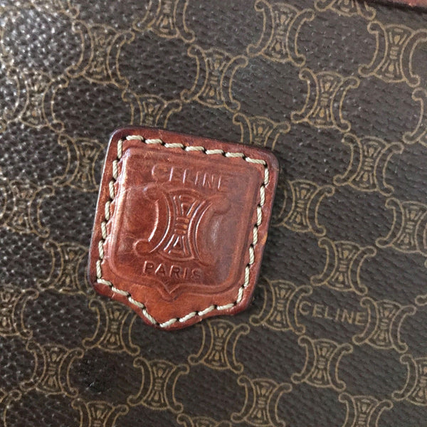 Vintage 1970s Celine PVC Brown Leather Bag