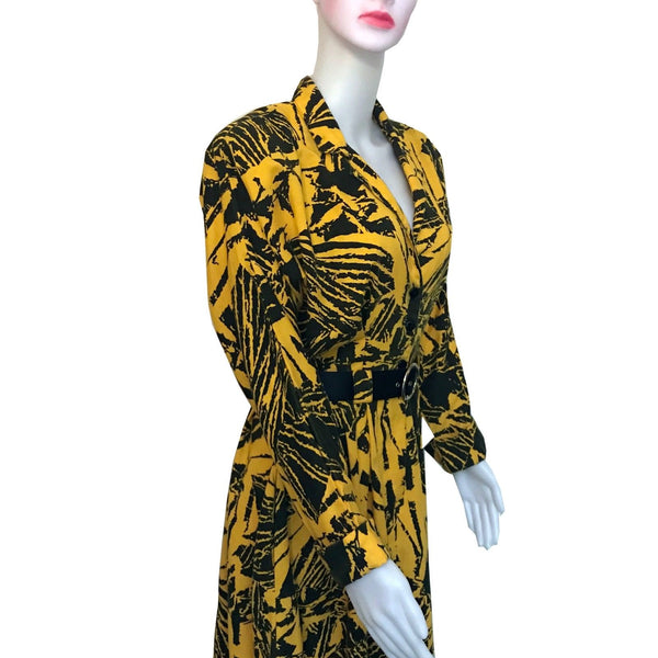 Vintage 1980s Dresseteria Button-Down Printed Dress