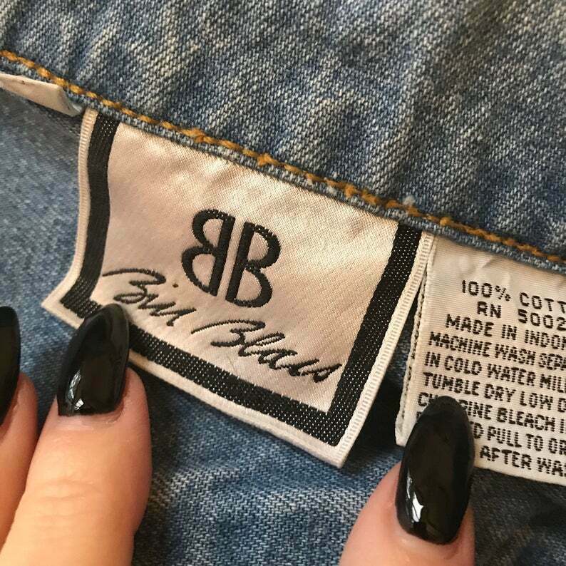 Vintage 1980s Bill Blass Light Denim Shorts Playsuit