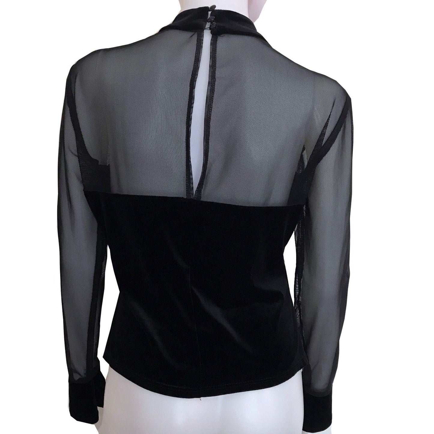 Vintage 1970s Petite Beaded Velvet Blouse