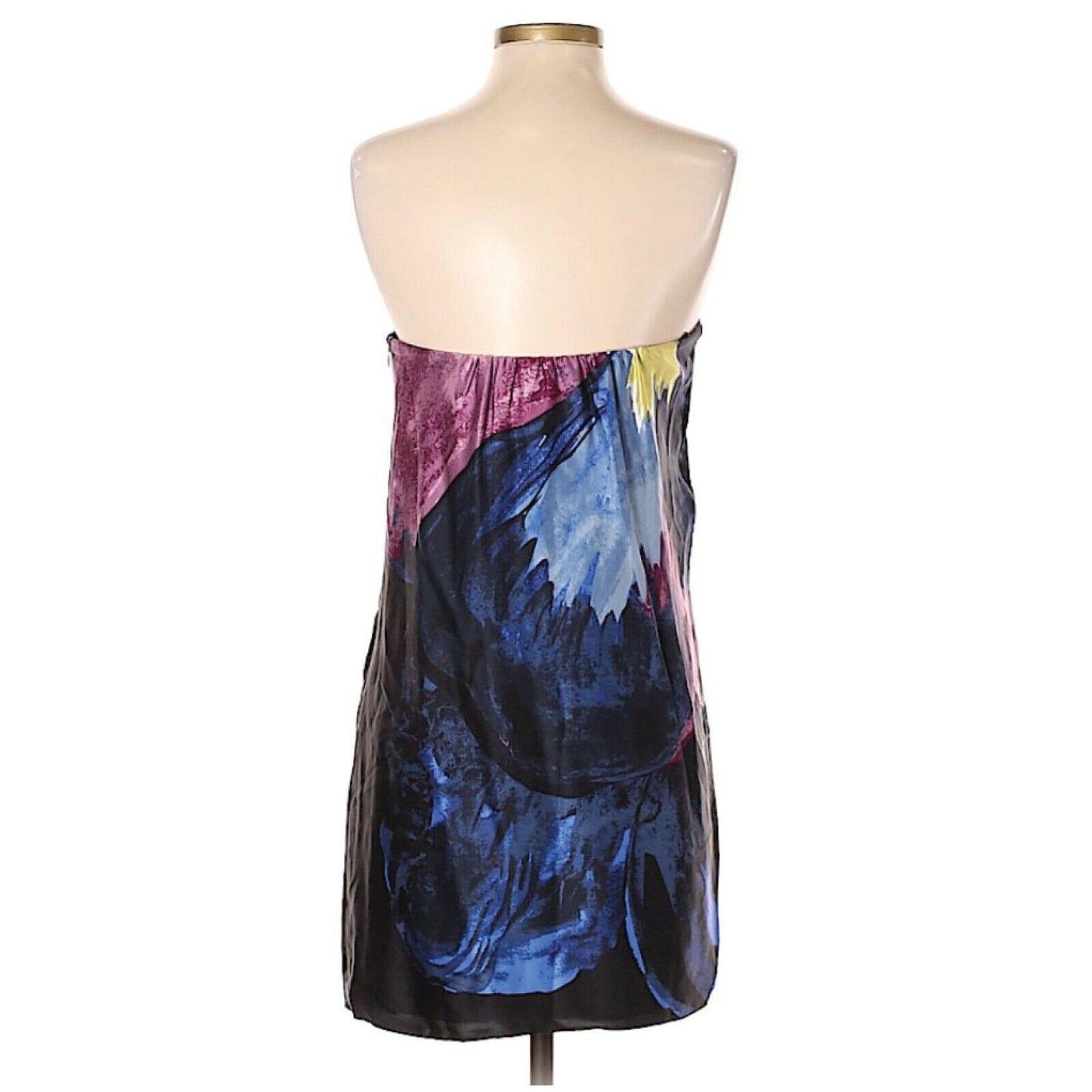 Tibi Strapless Silk Dress