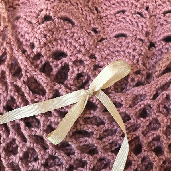 Vintage 1970s Pink Crochet Tank Sweater