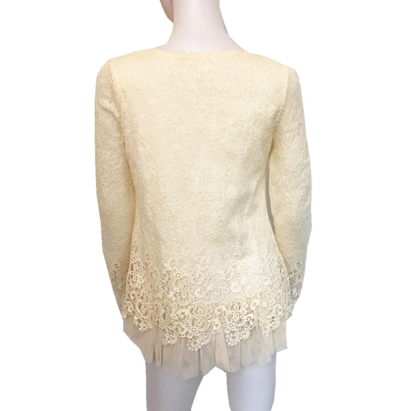 Vintage 1970s Lace Blouse With Crinoline Lining
