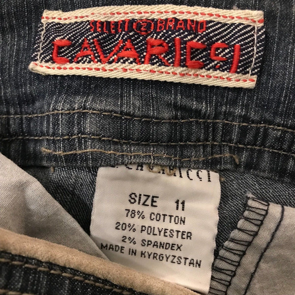 Vintage 1990s Z. Cavaricci Piping Trimmed Flare Jeans